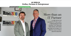 Spotlight on Nashville Business: Plow Networks featured in Forbes, Fortune & Entrepreneur